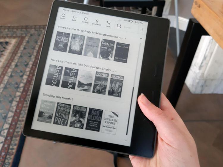 Kindle Oasis met groot 7 inch scherm Kindle Oasis met groot 7 inch scherm